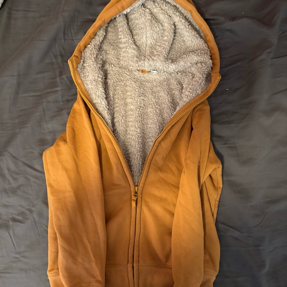 Uniqlo Kids Brown Hoodie with Gray Lining